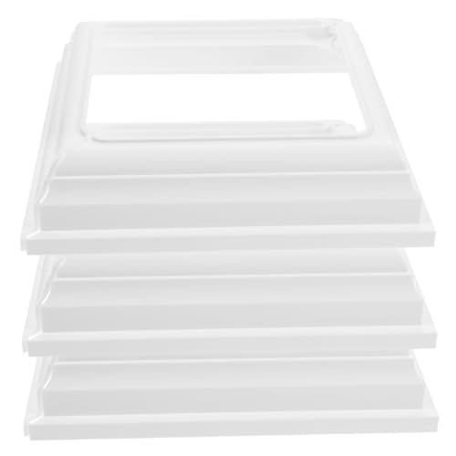 ROMISBABA 3 Stück Teiliges PVC Pfostenfußteil Geteilte Basisabdeckung Wetterfeste Weiße Post Base Cover für Geländer Dekorative und Langlebige Pfostenverkleidung für Terrasse und ROMISBABA 3 Stück Teiliges PVC Pfostenfußteil Geteilte Basisabdeckung Wetterfeste Weiße Post Base Cover für Geländer Dekorative und Langlebige Pfostenverkleidung für Terrasse und von ROMISBABA