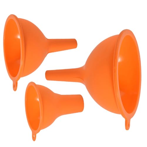 ROMISBABA 3 Stück Trichter Teilig Küchen Trichter für Öl Essig Soße Nachfüllhilfe Bpa Frei Mehrzweck Silikontrichter für Flaschen Gläser Töpfe Haushalt von ROMISBABA