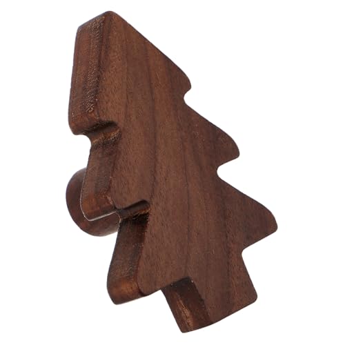 ROMISBABA 3 Stück Weihnachtsbaum Holz Möbelgriffe Kinderfreundliche Schubladenknöpfe Kreative Schrankgriffe Aus Natürlichem Holz Für Kommoden Kleiderschränke Festliche Dekoration von ROMISBABA