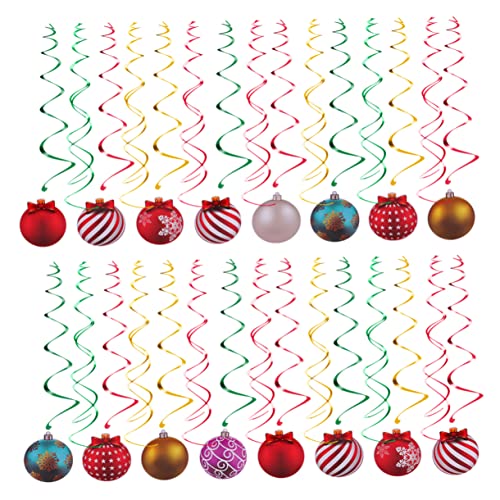 ROMISBABA 30stücke Teiliges Weihnachtsbaum Spiral-hängedekoration Festliche Weihnachtskugeln Für Baum Und Party-Dekoration Aufhänger Aufhänger von ROMISBABA