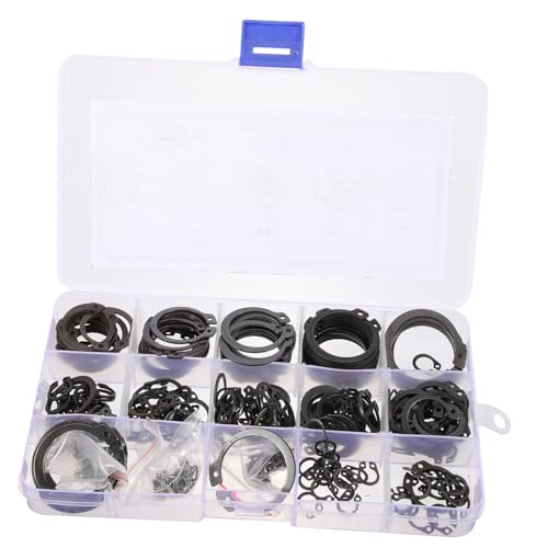 ROMISBABA 315 Stück Teiliges Außenringe Sortiment aus Stahl Sprengringe für Wellen Langlebige Sicherungsringe mit Schockabsorption Vielseitig für Lager Zahnräder und Riemenscheiben ROMISBABA 315 Stück Teiliges Außenringe Sortiment aus Stahl Sprengringe für Wellen Langlebige Sicherungsringe mit Schockabsorption Vielseitig für Lager Zahnräder und Riemenscheiben von ROMISBABA