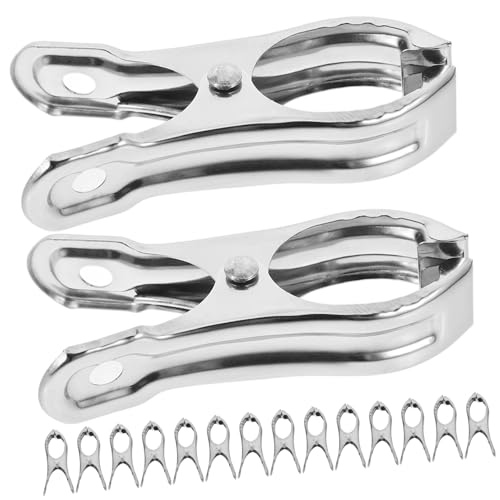 ROMISBABA 36 Stück Teiliges Pflanzenset Edelstahl Windschutz Clips für Gewächshaus Tomaten Kletterpflanzen Gartenclips Robust Verstellbar Langlebig Einfacher Halt für Folien und Netze von ROMISBABA