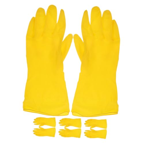 ROMISBABA 4 Paare PVC Spülhandschuhe Extra Reinigungshandschuhe Rutschfest Haushalt Küchenhandschuhe Für Geschirrspülen Hausarbeit Alltag Gebrauch von ROMISBABA
