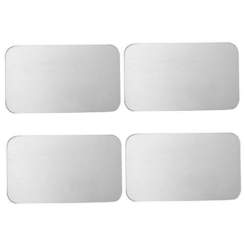 ROMISBABA 4 Stück Aluminiumplatte zur Kühlung von Haustieren kühlmatte Hamster kühlmatte für Hasen Kühlung für Hunde Kühle Matte für Kaninchen Kühlkissen Sommer Haustierversorgung Silver von ROMISBABA