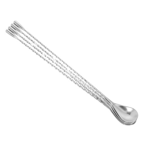 ROMISBABA 4 Stück Bar Löffel Teilig Spiralgriff Cocktail Shaker Rührlöffel für Kaffee Tee Milchshake Vielseitig Professionell Balanciert Silber ROMISBABA 4 Stück Bar Löffel Teilig Spiralgriff Cocktail Shaker Rührlöffel für Kaffee Tee Milchshake Vielseitig Professionell Balanciert Silber von ROMISBABA