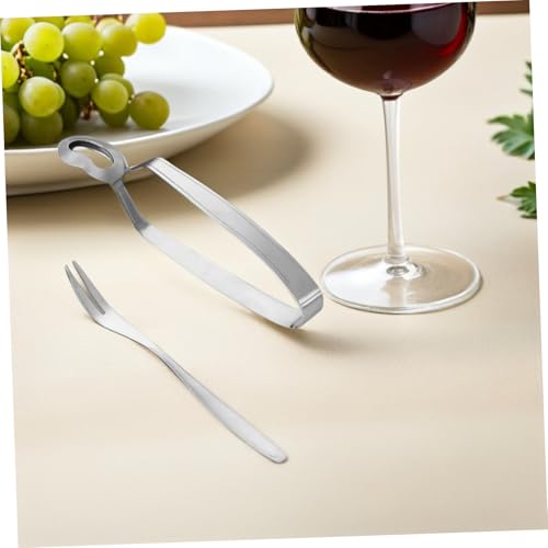 ROMISBABA 4 Stück Edelstahl Schneckenzange und Gabel Set Hitzebeständig Rostfrei Ergonomischer Griff Praktische Servierzange für Buffet Bbq Catering Picknick und Familienfeiern von ROMISBABA