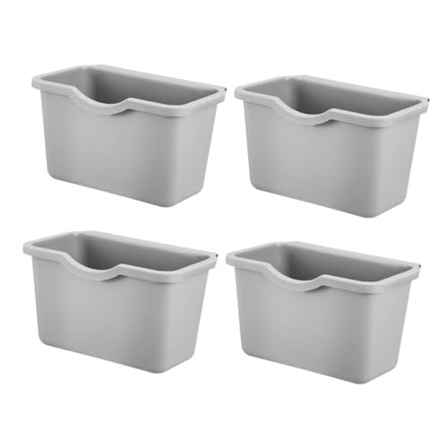 ROMISBABA 4 Stück Hängender Abfallbehälter Küche Klein Kunststoff Komposter Küchenabfalleimer zum Einhängen an Schranktür für Bioabfall und Küchenreste Praktisch Robust von ROMISBABA