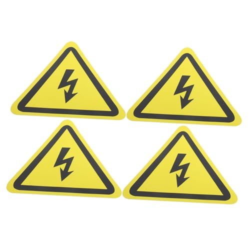 ROMISBABA 4 Stück Hochspannung Warnaufkleber Selbstklebend PVC Elektrische Sicherheitsetiketten für Schaltschränke Baustellen Gelb ROMISBABA 4 Stück Hochspannung Warnaufkleber Selbstklebend PVC Elektrische Sicherheitsetiketten für Schaltschränke Baustellen Gelb von ROMISBABA