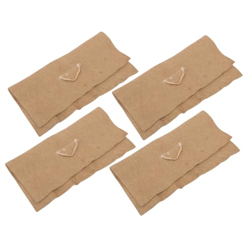 ROMISBABA 4 Stück Jutepad für Keimschalen Teilig Feuchtigkeitsbewahrendes Anzuchtpapier aus Natürlicher Jute Langlebig und Vielseitig für Samen Mikrogemüse Fördert Keimstarke von ROMISBABA