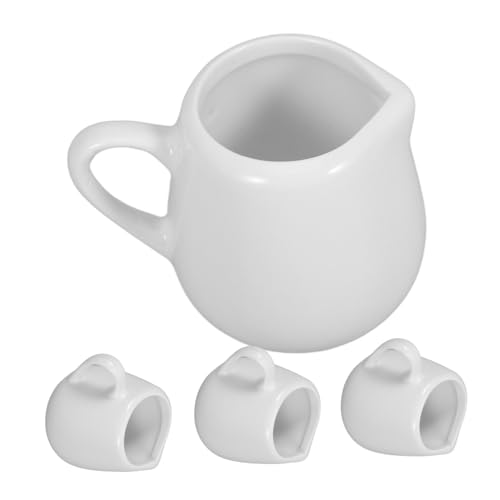 ROMISBABA 4 Stück Keramik Mini Milchkanne Teiliges mit Griff Kreatives Design Kleine Sauciere für Kaffee Tee Sauce Geeignet für Zuhause Restaurant Hotel ROMISBABA 4 Stück Keramik Mini Milchkanne Teiliges mit Griff Kreatives Design Kleine Sauciere für Kaffee Tee Sauce Geeignet für Zuhause Restaurant Hotel von ROMISBABA