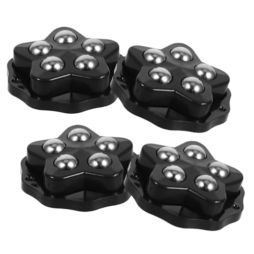 ROMISBABA 4 Stück Lenkrollen Selbstklebend Edelstahl Abs Material Schwenkbar Möbelrollen Universalrollen für Möbel Aufbewahrungsboxen Mülleimer Leicht Bewegen von ROMISBABA