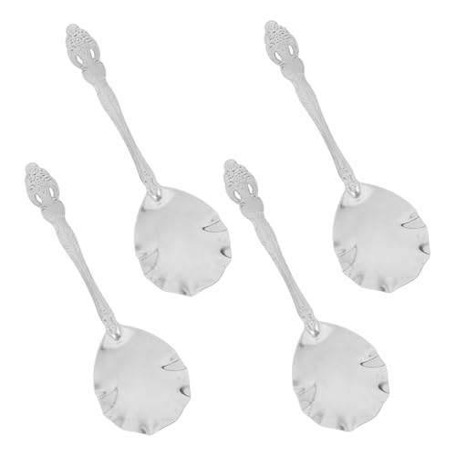 ROMISBABA 4 Stück Muschelform Löffel Vintage Zuckerlöffel Espresso Rührlöffel Teelöffel für Kaffee und Desserts Küchenutensilien für ROMISBABA 4 Stück Muschelform Löffel Vintage Zuckerlöffel Espresso Rührlöffel Teelöffel für Kaffee und Desserts Küchenutensilien für von ROMISBABA