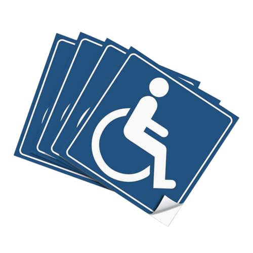 ROMISBABA 4 Stück Rollstuhlzugang Schilder Blau Vinyl Selbstklebend Für Innen Außen Krankenhäuser Einkaufszentren Parks Sichtbar Warnhinweis ROMISBABA 4 Stück Rollstuhlzugang Schilder Blau Vinyl Selbstklebend Für Innen Außen Krankenhäuser Einkaufszentren Parks Sichtbar Warnhinweis von ROMISBABA