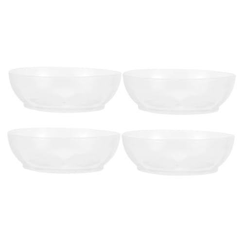 ROMISBABA 4 Stück Teiliges Abs Kunststoff Waagschalen Wiederverwendbar Transparent Große Tiefe Haushalts Waagschale für Küche Präzises Wiegen von Lebensmitteln und Snacks Einfach zu von ROMISBABA