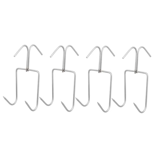 ROMISBABA 4 Stück Teiliges Dicker Edelstahl Doppelhaken für Fleischaufhängung Hitzebeständig Scharfe Spitze zum Einfachen Einhängen für Zuhause Bbq Räucherofen und Smoker ROMISBABA 4 Stück Teiliges Dicker Edelstahl Doppelhaken für Fleischaufhängung Hitzebeständig Scharfe Spitze zum Einfachen Einhängen für Zuhause Bbq Räucherofen und Smoker von ROMISBABA