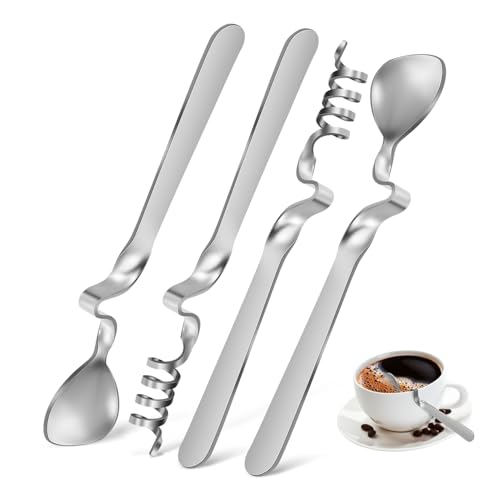 ROMISBABA 4 Stück Teiliges Edelstahl Honiglöffel mit Gebogenem Griff Spiralförmiger und Runder Kopf zum Aufhängen an Tassenrand für Kaffee Tee und Dessert Langlebig und Poliert ROMISBABA 4 Stück Teiliges Edelstahl Honiglöffel mit Gebogenem Griff Spiralförmiger und Runder Kopf zum Aufhängen an Tassenrand für Kaffee Tee und Dessert Langlebig und Poliert von ROMISBABA