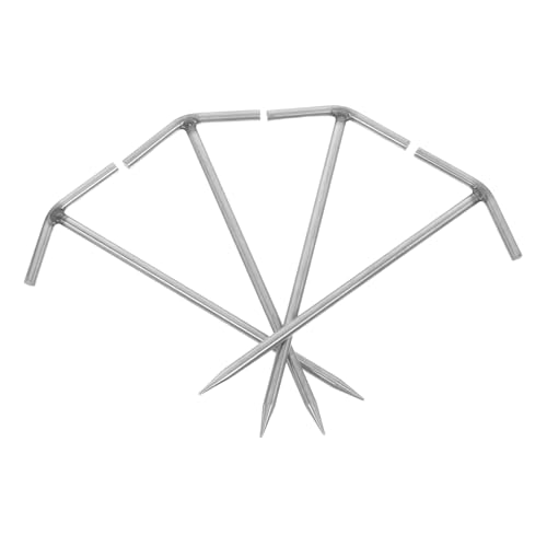 ROMISBABA 4 Stück Teiliges Edelstahl Zeltpflöcke T-förmige Bodennägel Windfest Robuster Sandanker für Camping Zeltheringe Geeignet für Grasland Strand und Hartboden Outdoor ROMISBABA 4 Stück Teiliges Edelstahl Zeltpflöcke T-förmige Bodennägel Windfest Robuster Sandanker für Camping Zeltheringe Geeignet für Grasland Strand und Hartboden Outdoor von ROMISBABA