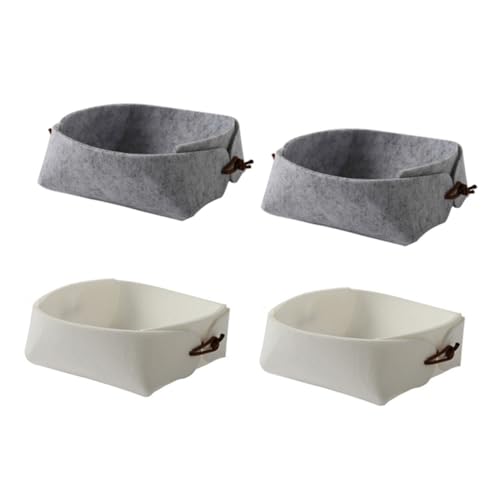 ROMISBABA 4 Stück Teiliges Filz Aufbewahrungsbox Desktop Organizer in Weiß und Schwarz Vielseitige Schmuck Kosmetikbox für Zuhause Büro und Schlafzimmer zur Ordentlichen Aufbewahrung ROMISBABA 4 Stück Teiliges Filz Aufbewahrungsbox Desktop Organizer in Weiß und Schwarz Vielseitige Schmuck Kosmetikbox für Zuhause Büro und Schlafzimmer zur Ordentlichen Aufbewahrung von ROMISBABA