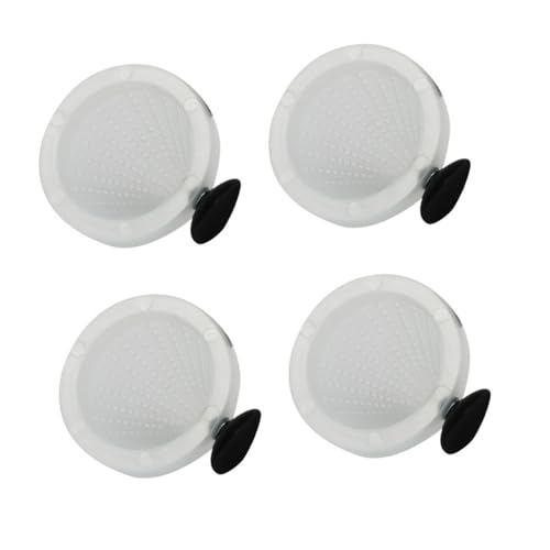 ROMISBABA 4 Stück Teiliges Futterbecher Saugnapf Konisches Design für Aquarien Langlebig und Praktisch als Fischfutterbecher für Rote Würmer und Nematoden Einfache Zufällige Zufällige Farbe von ROMISBABA