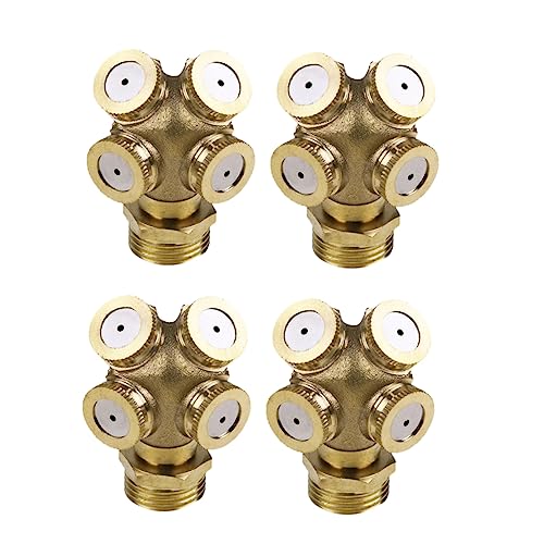 ROMISBABA 4 Stück Teiliges Garten Sprinkler Sprühdüsen Messing für Bewässerung Rasenpflege Landwirtschaft Geeignet für Außengewinde und Kühlung ROMISBABA 4 Stück Teiliges Garten Sprinkler Sprühdüsen Messing für Bewässerung Rasenpflege Landwirtschaft Geeignet für Außengewinde und Kühlung von ROMISBABA