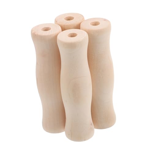 ROMISBABA 4 Stück Teiliges Holzgriffe für Küchenutensilien mit Rutsch Funktion und Lochdesign Hitzebeständig und Leicht zu Reinigen für Grill Camping und Outdoor Einsatz ROMISBABA 4 Stück Teiliges Holzgriffe für Küchenutensilien mit Rutsch Funktion und Lochdesign Hitzebeständig und Leicht zu Reinigen für Grill Camping und Outdoor Einsatz von ROMISBABA