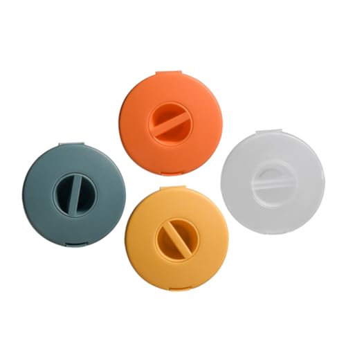 ROMISBABA 4 Stück Teiliges Kabelmanagement Transparente Bunte Kabelaufwickler Box Runde USB Kabel Organizer Vermeidung Vielseitiger Kabelwinder für Schreibtisch und Büro von ROMISBABA