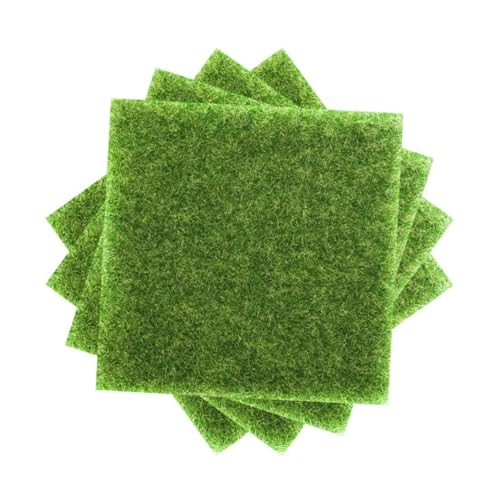 ROMISBABA 4 Stück Teiliges Kunstrasen Zuschneidbarer Moos Rasenteppich für Sandtisch DIY Langlebiges Kunststoff Material Realistische Mini Graslandschaft Einfache Installation für Modellbau ROMISBABA 4 Stück Teiliges Kunstrasen Zuschneidbarer Moos Rasenteppich für Sandtisch DIY Langlebiges Kunststoff Material Realistische Mini Graslandschaft Einfache Installation für Modellbau von ROMISBABA