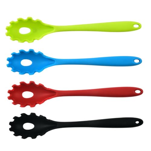 ROMISBABA 4 Stück Teiliges Lebensmittelechte Silikon Nudelkellen mit Hohlem Design zur Einfachen Trennung von Suppe und Nudeln Praktische Küchenhelfer in Verschiedenen Farben Gesund und ROMISBABA 4 Stück Teiliges Lebensmittelechte Silikon Nudelkellen mit Hohlem Design zur Einfachen Trennung von Suppe und Nudeln Praktische Küchenhelfer in Verschiedenen Farben Gesund und von ROMISBABA
