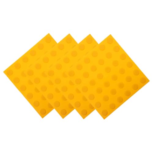 ROMISBABA 4 Stück Teiliges PVC Gummi Blind Brick mit Taktilen Noppen Rutschfeste Blindenleitplatten für Gebäude Einkaufszentren und Bahn Sichere Orientierungshilfe für Sehbehinderte Personen von ROMISBABA