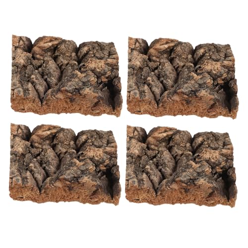 ROMISBABA 4stücke Sonnenversteck Für Bartagamen Sonnenplattform Für Schildkröten Rinde Für Reptilienterrarien Ruheplattform Für Reptilien Baumrinde Für Schlangenfell von ROMISBABA