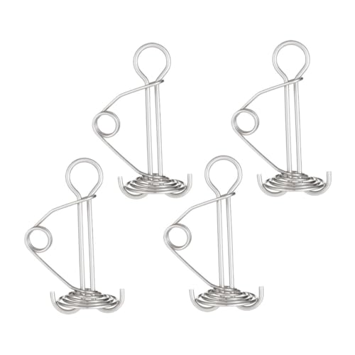 ROMISBABA 4 Stück Teiliges Zeltbodenheringe aus mit Robust und Langlebig Multifunktionale Fixiernägel für Camping Design Verhindert Seillockerung für Zelte und Outdoor Einsatz von ROMISBABA