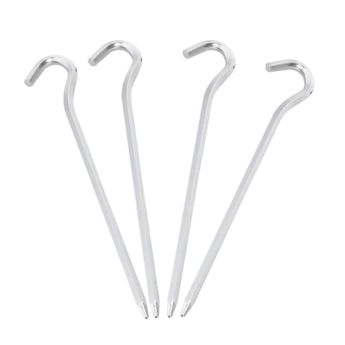 ROMISBABA 4 Stück Teiliges Zeltheringe aus Langlebiger Aluminiumlegierung Robust und Korrosionsbeständig für Camping Wandern Picknick und Outdoor Aktivitäten Einfach zu Befestigen und von ROMISBABA