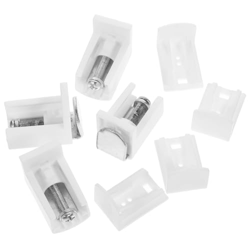ROMISBABA 4 Stück Verstellbare Fensterjalousie Halterungen aus Robuste und Flexible Blind Brackets für Verschiedene Plissee rollos Einfache Montage ohne Bohren Kompatibel mit Kopf von ROMISBABA