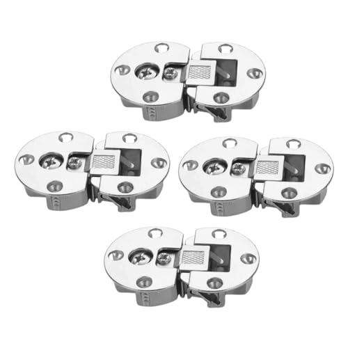 ROMISBABA 4 Stück Verstellbare Verdeckte Metallscharniere für Küchenschränke Bündige Einbau Scharniere Geräuscharm Modernes Silbernes Design Geeignet für Möbel und Spezialtische ROMISBABA 4 Stück Verstellbare Verdeckte Metallscharniere für Küchenschränke Bündige Einbau Scharniere Geräuscharm Modernes Silbernes Design Geeignet für Möbel und Spezialtische von ROMISBABA