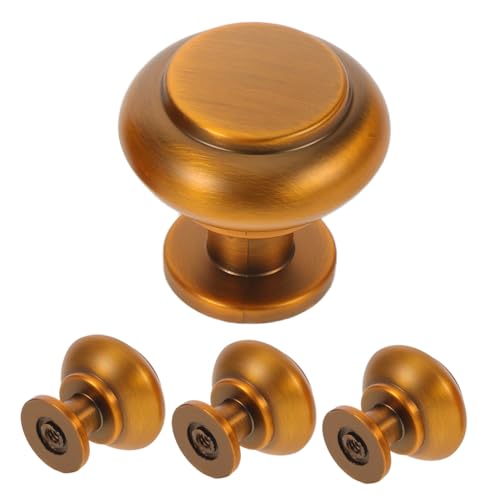 ROMISBABA 4 Stück Zinklegierung Möbelgriff Single Hole Rundgriff Robuster Schubladengriff für Küchenschränke Kommoden und Kleiderschränke Einfach zu Montieren Rostbeständig Vintage Stil von ROMISBABA