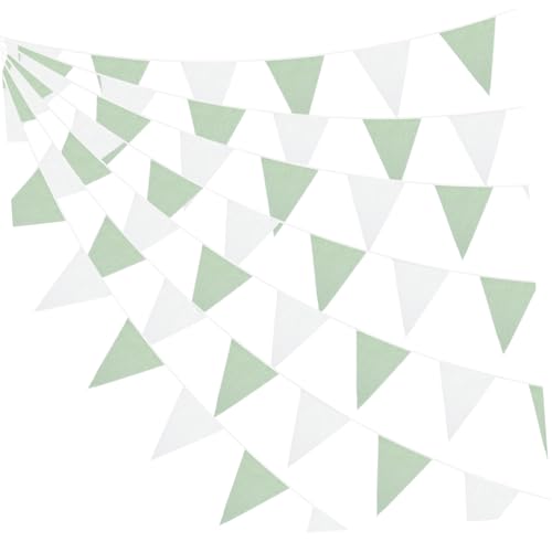 ROMISBABA 42 Stück Teiliges Wimpel Banner aus Leichtem Material Wiederverwendbare Triangular Flaggen für Partys Shower Vielseitige Dekoration für Verschiedene Anlässe Einfache Farbgestaltung von ROMISBABA