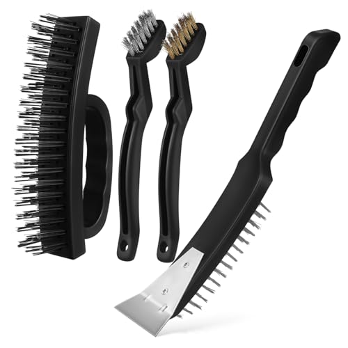 ROMISBABA 4Stücke Drahtbürsten Robuste Drahtreinigungsbürsten aus Vielseitige Scheuerbürsten für Effektive Rostentfernung Polieren Ergonomisches Design ROMISBABA 4Stücke Drahtbürsten Robuste Drahtreinigungsbürsten aus Vielseitige Scheuerbürsten für Effektive Rostentfernung Polieren Ergonomisches Design von ROMISBABA