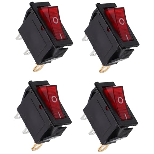 ROMISBABA 4Stücke Teiliger Kippschalter für Elektrische Kochgeräte Universeller Wippschalter für Elektroherde Bratpfannen Langlebig Hitzebeständig Elegantes Design für Ihre von ROMISBABA