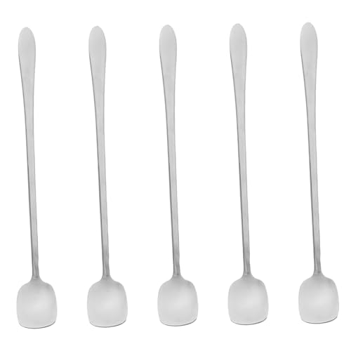 ROMISBABA 5 Stück Teiliges Edelstahl Rührlöffel mit Quadratischem Kopf Langer Griff Robust für Cocktail Kaffee Dessert Joghurt Bar Zubehör Langlebig und Vielseitig Einsetzbar ROMISBABA 5 Stück Teiliges Edelstahl Rührlöffel mit Quadratischem Kopf Langer Griff Robust für Cocktail Kaffee Dessert Joghurt Bar Zubehör Langlebig und Vielseitig Einsetzbar von ROMISBABA