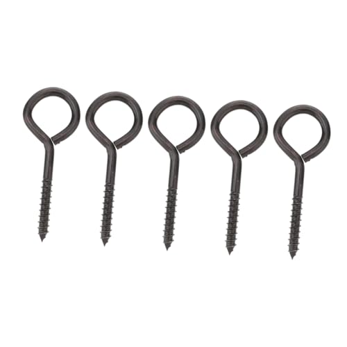 ROMISBABA 5 Stück Teiliges Heavy Duty Schraubhaken aus Verzinktem Metall Rostfrei Selbstschneidend Geeignet für Innen Außeneinsatz zum Befestigen von Kabeln Seilen und Dekorationen von ROMISBABA