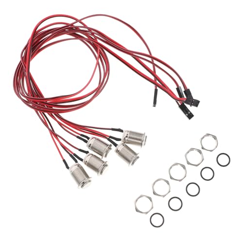 ROMISBABA 5 Stück Teiliges Momentary Push Button Druckschalter Edelstahlgehäuse mit Vorverdrahtung für Auto Boot Maschinensteuerung ROMISBABA 5 Stück Teiliges Momentary Push Button Druckschalter Edelstahlgehäuse mit Vorverdrahtung für Auto Boot Maschinensteuerung von ROMISBABA