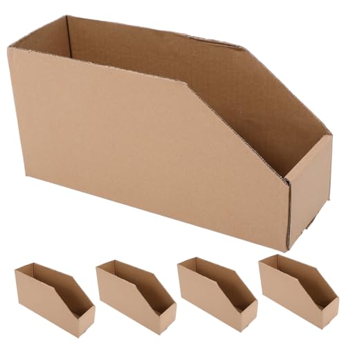 ROMISBABA 5 Stück Wellpapp Aufbewahrungsboxen Stapelbar Topper Öffnung Für Lager Versand Und Verpackung Für Kleine Unternehmen Und Sortierung von ROMISBABA