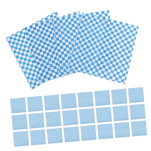ROMISBABA 50 Blatt Fettdichtes Kariertes Lebensmittelverpackungspapier Mehrfach Verwendbares Antihaft-sandwich Backpapier für Kuchen Burger Pommes und Snacks von ROMISBABA