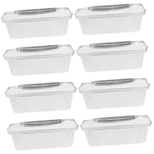 ROMISBABA 50 Stück Aluminiumfolie Backformen mit Deckel Rechteckige Einweg Food Boxen Hitzebeständig Stapelbar Geeignet für Backofen Airfryer Grill Praktische Bbq Camping Essensbehälter ROMISBABA 50 Stück Aluminiumfolie Backformen mit Deckel Rechteckige Einweg Food Boxen Hitzebeständig Stapelbar Geeignet für Backofen Airfryer Grill Praktische Bbq Camping Essensbehälter von ROMISBABA