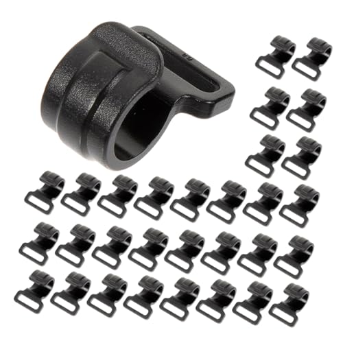 ROMISBABA 50 Stück Zeltstangenclips Schwarz Robuste Planenklammern für Outdoor Camping Sicherer Halt Schont Zeltstoff Schnelle Montage für Zelt und Sonnensegel von ROMISBABA