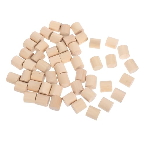 ROMISBABA 50pcs Holzhandwerksblöcke Zylinder Unvollendeter Runder Holzblock von ROMISBABA
