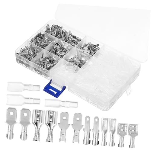 ROMISBABA 540 Stk Teiliges Spade Connector mit Stabilem Metall und Kunststoff Vielseitige Elektrische Flachsteckverbinder Sichere Verbindung Langlebig Inklusive Praktischer von ROMISBABA