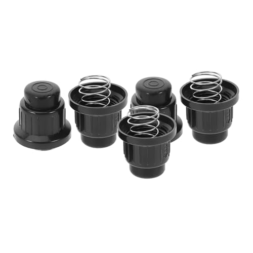 ROMISBABA 5Stücke Zündkappen für Gasgrills Robuste Herdknöpfe mit Federmechanismus zur Einfachen Steuerung für Garten Gasheizungen und Outdoor Aktivitäten von ROMISBABA