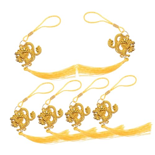 ROMISBABA 6 Stück Chinesische Neujahrsanhänger Drachen Pendent Frühling Festival Glücksbringer für Auto Baum Fenster Dekoration Gelbe Quaste Feng Shui Schmuck ROMISBABA 6 Stück Chinesische Neujahrsanhänger Drachen Pendent Frühling Festival Glücksbringer für Auto Baum Fenster Dekoration Gelbe Quaste Feng Shui Schmuck von ROMISBABA