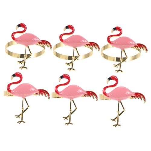 ROMISBABA 6 Stück Flamingo Serviettenringe aus Bunte Hawaii Party Deko Dekorative Napkin Clasps für Festliche Tischdekoration Wiederverwendbar und Leicht zu Reinigen ROMISBABA 6 Stück Flamingo Serviettenringe aus Bunte Hawaii Party Deko Dekorative Napkin Clasps für Festliche Tischdekoration Wiederverwendbar und Leicht zu Reinigen von ROMISBABA